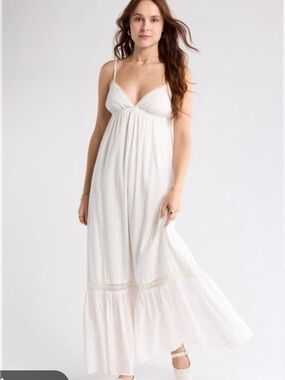 Abound Cream Cotton Spaghetti Strap Sundress